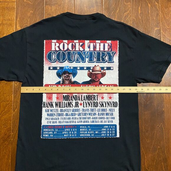 Fruit Of The Loom Kid Rock Jason Aldean Rock The Country Tour Concert Tee Mens M - Picture 7 of 8